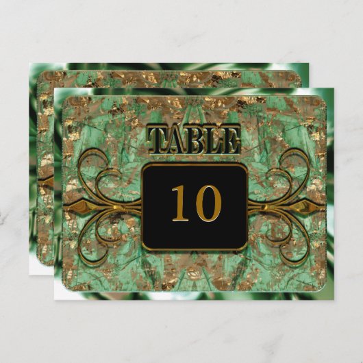 Wimbley Everet Viktorianische Tischnummer Card (Vorne/Hinten)