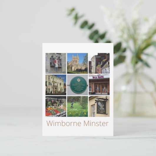 Wimborne Minster Postkarte (Stehend Vorderseite)