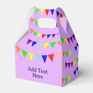 Wimpel Banner Muster Party Dekoration Lila Geschenkschachtel