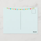 Wimpel-Flagge Geburtstagsfoto Danke Postkarte (Rückseite)