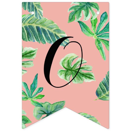 Wimpel-Glückwunsch-rosa Blatt-Abschluss Wimpelkette (Zweite Fahne)