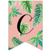 Wimpel-Glückwunsch-rosa Blatt-Abschluss Wimpelkette (Erste Fahne)