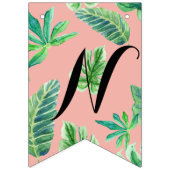 Wimpel-Glückwunsch-rosa Blatt-Abschluss Wimpelkette (Dritte Fahne)