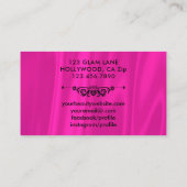 Wimper-Erweiterungs-Pink und Goldzauber-Make-up Visitenkarte (Rückseite)
