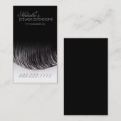 Wimper-Erweiterungs-schwarze Visitenkarte (Vorne/Hinten)