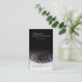 Wimper-Erweiterungs-schwarze Visitenkarte (Stehend Vorderseite)