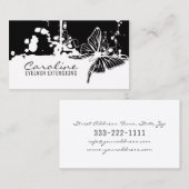 Wimper-Erweiterungs-schwarzer Visitenkarte (Vorne/Hinten)