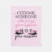 Wimper-Make-uprosa-Girly Zitat Fleecedecke (Vorderseite)