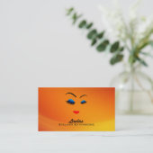 Wimper-Visitenkarten Visitenkarte (Stehend Vorderseite)