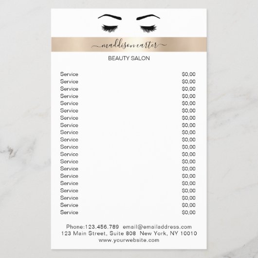 Wimpern Augenbrauen Flyer (Vorne)