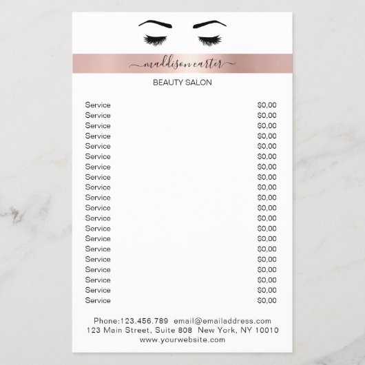 Wimpern Augenbrauen Flyer (Vorne)