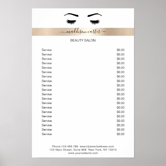 Wimpern Augenbrauen Poster (Vorne)