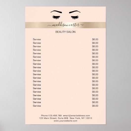 Wimpern Augenbrauen Poster (Vorne)