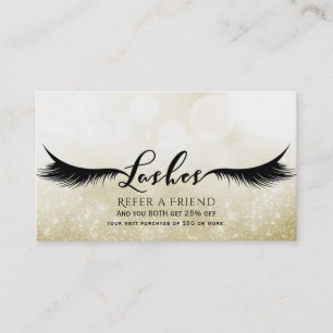 Wimpern Augenwimpern Extensions Gold Empfehle eine Empfehlungskarte