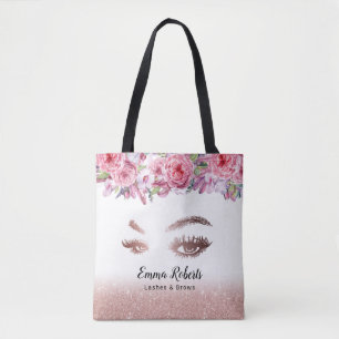 Wimpern Brauen Visagist Rose Gold Schönheitssalon Tasche