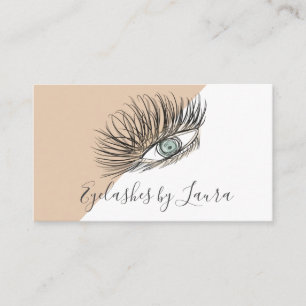 Wimpern Handgezeichnetes Auge Salon Geschäftskarte Visitenkarte