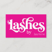 Wimpern Hot Pink Professionelle Chic Visitenkarte (Vorderseite)