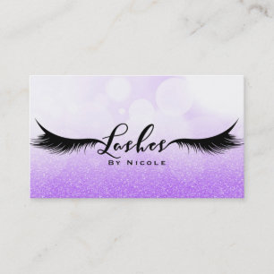 Wimpern Lila Glamour-Sparkel Wimpern Make-up Visitenkarte