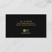 Wimpern Make up Künstler Chic Gold Wimpernverlänge Visitenkarte (Rückseite)