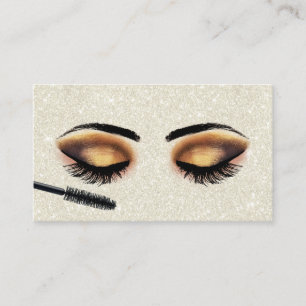 Wimpern Makeup Artist Elfenbein Glitter Moderne Sa Visitenkarte