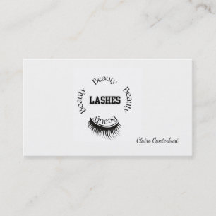 Wimpern Makeup Artist Minimalistische Typografie Visitenkarte