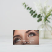 Wimpern Makeup Nagel Tech Ästhetik Modern Visitenkarte (Stehend Vorderseite)