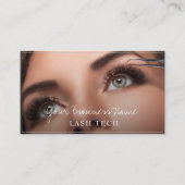Wimpern Makeup Nagel Tech Ästhetik Modern Visitenkarte (Vorderseite)