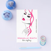 Wimpern Maniküre Haar Rosa Mädchen Schönheit Brand Flyer (Einzeln)