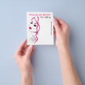 Wimpern Maniküre Haar Rosa Mädchen Schönheitsbrand Flyer (Gruppe)