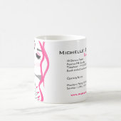 Wimpern Maniküre Haar Rosa Mädchen Schönheitsbrand Kaffeetasse (Mittel)