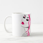 Wimpern Maniküre Haar Rosa Mädchen Schönheitsbrand Kaffeetasse (Links)