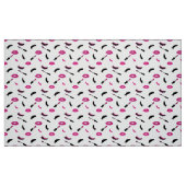 Wimpern, Mascara und Lippenstift mit rosa Glitzer Stoff (Fat Quarter (45,7 x 55,9 cm))