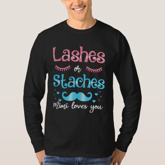 Wimpern oder Schnurrbärte Mimi liebt dich Geschlec T-Shirt (Vorderseite)