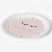 Wimpern Pappteller (Schrägansicht)