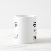 Wimpern, Schminkkunst, Mascara, Geschenk für Mädch Kaffeetasse (Mittel)