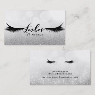Wimpern Silber Glamour-Sparkel Wimpern Make-up Visitenkarte