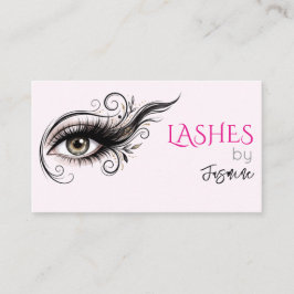 Wimpern Soft Pink Professionell Elegant Einfach Visitenkarte