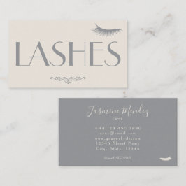Wimpern Tech Beige Minimalistisches Creme Salon Visitenkarte