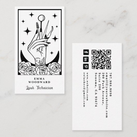 Wimpern-Tech-Tarot-Geschäftskarte Visitenkarte (Vorne/Hinten)