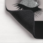 Wimpern und Brocken - Smokey grau Mousepad (Ecke)