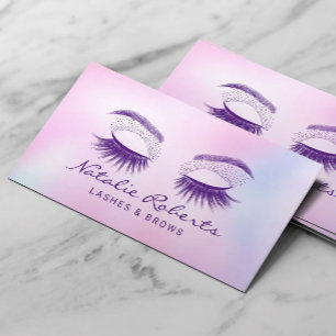 Wimpern Wimpern Make-up Artist Holografisches Salo Visitenkarte