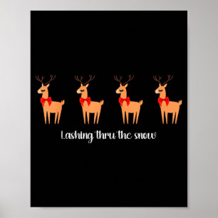 Wimpernkünstlerin Weihnachtsrentier Schönheitspfle Poster