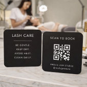 Wimpernpflege-Anleitung QR-Code Quadratkarte