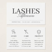 Wimpernpflege Schwarzes Minimalistisches Pflege-In (Vorne & Hinten)