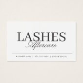 Wimpernpflege Schwarzes Minimalistisches Pflege-In (Vorderseite)