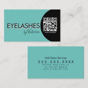 Wimpernsalon Schönheit Wimpern QR CODE Visitenkarte
