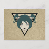 Wimpernschwindlerin Postkarte (Vorderseite)