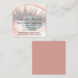 Wimpernstylist-Trendy-Budget-Visitenkarten Quadratische Visitenkarte