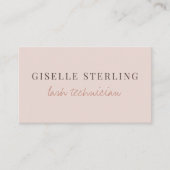 Wimperntechnikerin QR-Code Blush Rosa  Visitenkarte (Vorderseite)