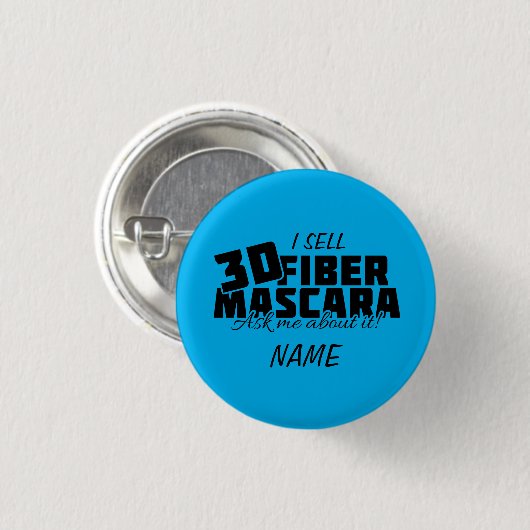 Wimperntuschen-Knopf der Faser-3D - Younique Button (Vorne & Hinten)